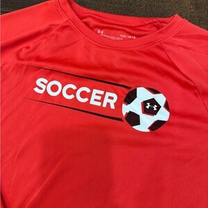 Under Armour Kids Red Soccer Tee